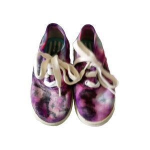 FADED GLORY  Girls  Tennis Purple Pink Tie Dye Shoes Size 7.5
